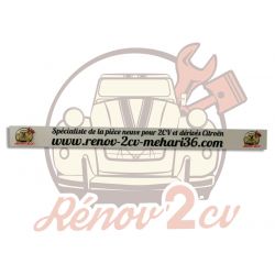 Autocollant Rénov 2cv pour vitre arrière de capote