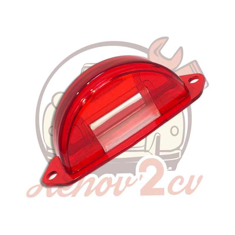 Cabochon d'éclairage arrière demi lune rouge pour 2cv AZ