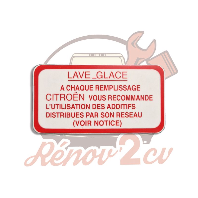 Autocollant de réservoir de lave glace