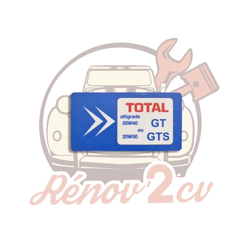 Autocollant huile moteur GT GTS TOTAL