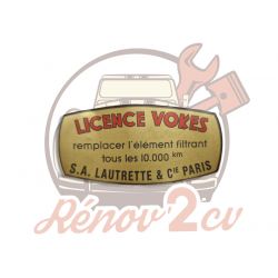 Autocollant pour filtre à air LICENCE VOKES LAUTRETTE