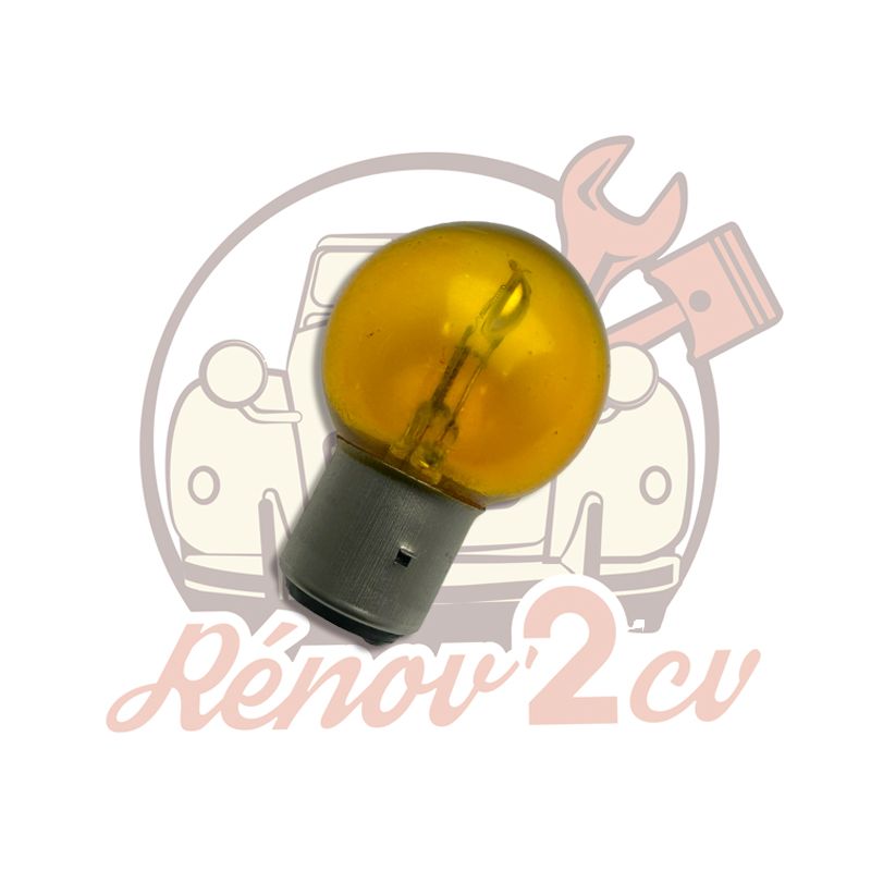 Ampoule de phare JAUNE 6 volts 45/40w baïonnette