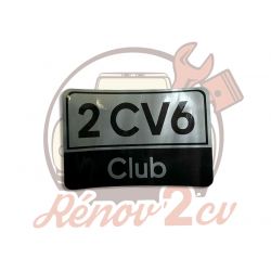 Autocollant rectangulaire 2CV6 CLUB