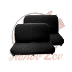 Housse protection noire pour 2 banquettes 2cv à losange