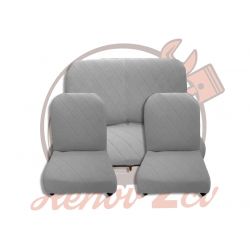 Housse protection grise 2 sièges Symétriques et banquette arrière