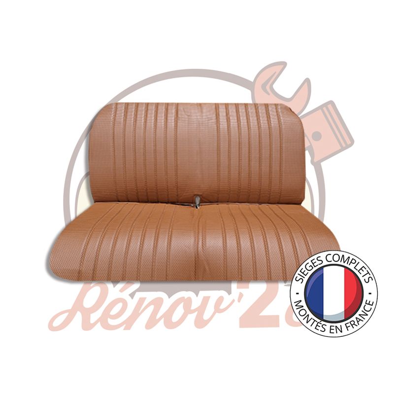 Banquette complète 2CV Skai marron avant avec rabat