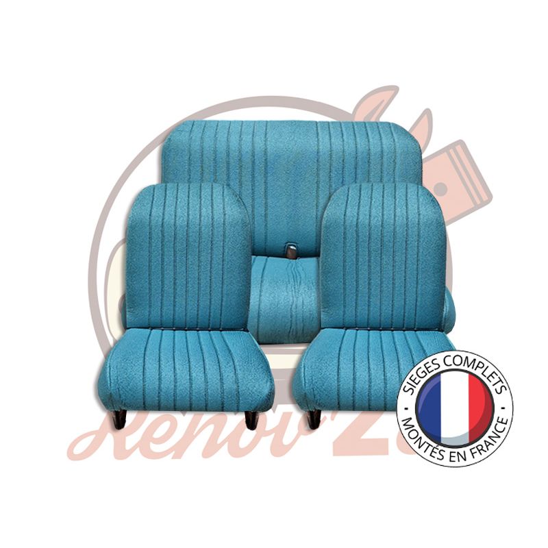 Sièges complets 2CV Vert Diamanté sièges banquette Asymétrique