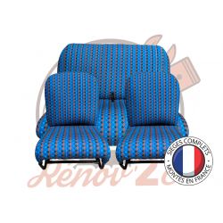 Sièges complets 2CV Damier Bleu sièges banquette Symétrique