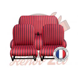 Sièges complets 2CV Damier Rouge sièges banquette Symétrique