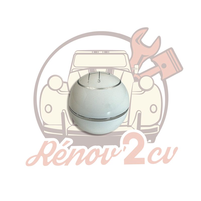 Pommeau de vitesse blanc avec Schema vitesse 2cv Méhari Dyane Pommeau de vitesse blanc avec Schema vitesse 2cv Méhari Dyane