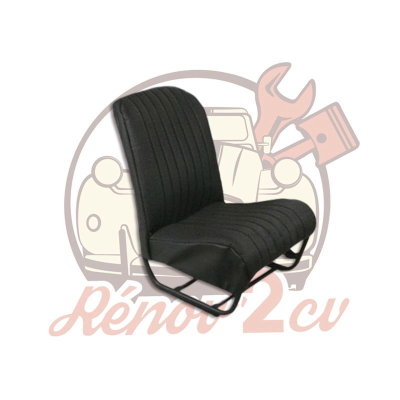 Garniture siege skai noir avant gauche symetrique 2CV Garniture siege skai noir avant gauche symetrique 2CV