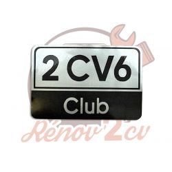 Autocollant rectangulaire 2CV6 CLUB