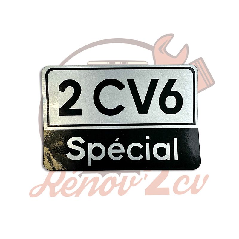 Autocollant rectangulaire 2CV6 SPECIAL Autocollant rectangulaire 2CV6 SPECIAL