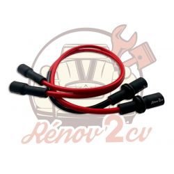 Fils de bougies rouges pour 2cv Méhari Dyane Acadiane