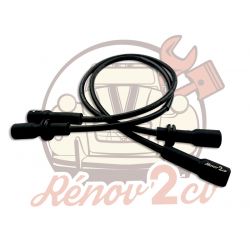 Fils de bougies noires pour 2cv Méhari Dyane Acadiane Visa Lna