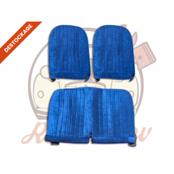 Jeu de garnitures pour 2 sièges avant symétriques 2cv Bleu velours