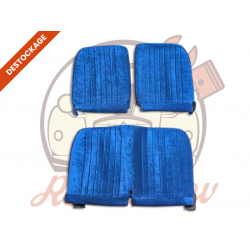 Jeu de garnitures pour 2 sièges avant asymétriques 2cv Bleu velours