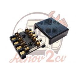 Boite de fusible noir carré pour 2cv Méhari Dyane