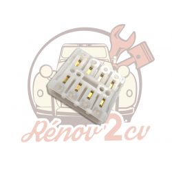Boite de fusible blanche carré pour 2cv Méhari Dyane