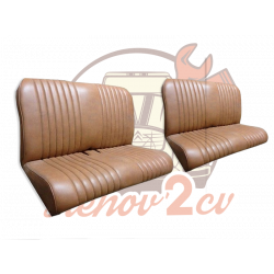 Jeu de sellerie skai marron 2 banquettes dont banquette AR rabattable