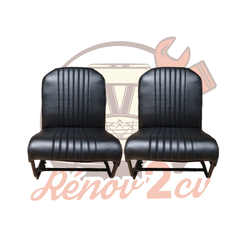 Sièges complets montés avant gauche et droite Symétrique noir lisse