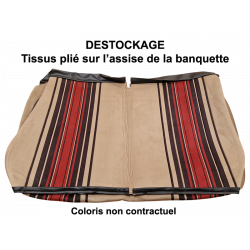 DESTOCKAGE Jeu de garnitures sieges banquette 2cv bleu raye symetrique