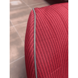 Jeu garnitures sièges et banquette tissus rouge Asymétrique