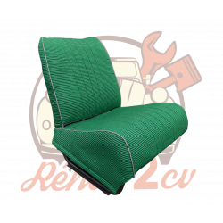 Jeu garnitures sièges et banquette tissus vert Symétrique