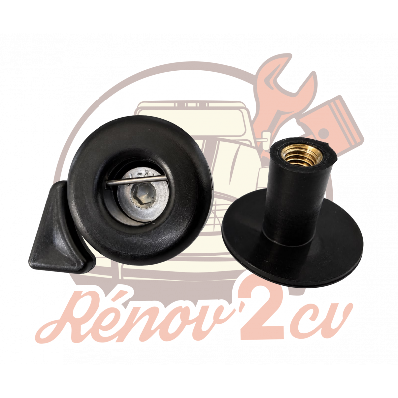Clips de vitre droit pour 2cv à visser sur portière