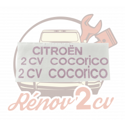Kit autocollant 2cv CITROEN cocorico
