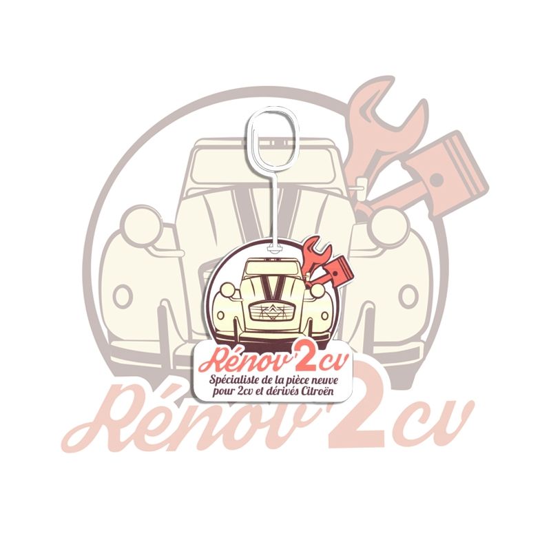Parfum d'ambiance pour  voiture logo Rénov 2cv