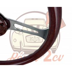 Volant effet bois pour 2cv avec adaptateur et avertisseur