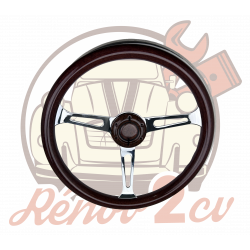 Volant effet bois pour 2cv Méhari Dyane avec adaptateur