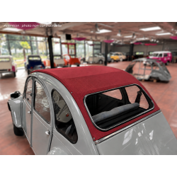 Strengthened hood 2cv red vallelunga grosgrain