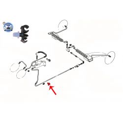 Patte de fixation pour tuyau d' essence et de frein sur châssis 2cv Méhari Dyane