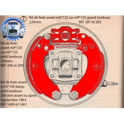 TUYAU DE FREIN AVANT CYLINDRE DE ROUE GAUCHE Ø 9 MM POUR MODÈLE DE 1969 A  1971