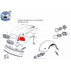 Grillage calandre 2cv avec bordure qualité supérieure