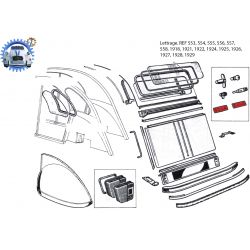 Lettrage chrome " 2cv 6 "