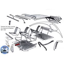 Glissiere de siege centrale 2cv dyane acadiane