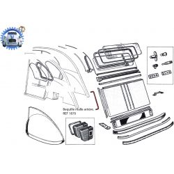 Bequille acier de malle arriere 2cv