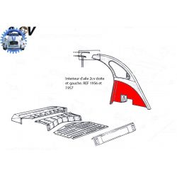 Interieur d'aile 2cv droite qualite superieure