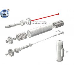 Tirant pot de suspension avant court pour 2cv Méhari Dyane 609mm