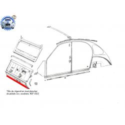 Tôle de réparation sous plancher de pédale EXTERIEUR 2cv dyane acadiane