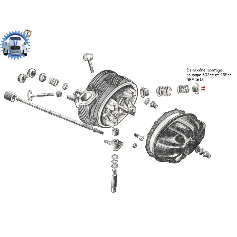 Demi-cône De Soupape Origine Peugeot Citroën – Référence 095013, Pièce Neuve Ancien Stock