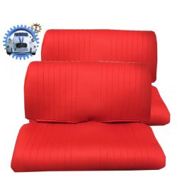 Jeu de garnitures  pour 2 banquettes AV et AR 2cv AZAM  Rouge nid d'abeille