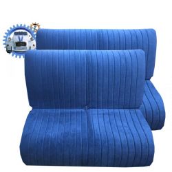 Jeu de garnitures pour 2 banquettes AMI6 velours uni bleu