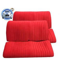 Jeu de garnitures pour 2 banquettes AMI6 velours uni rouge