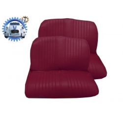 Jeu de garnitures pour 2 banquettes 2cv AZAM  skai bordeaux