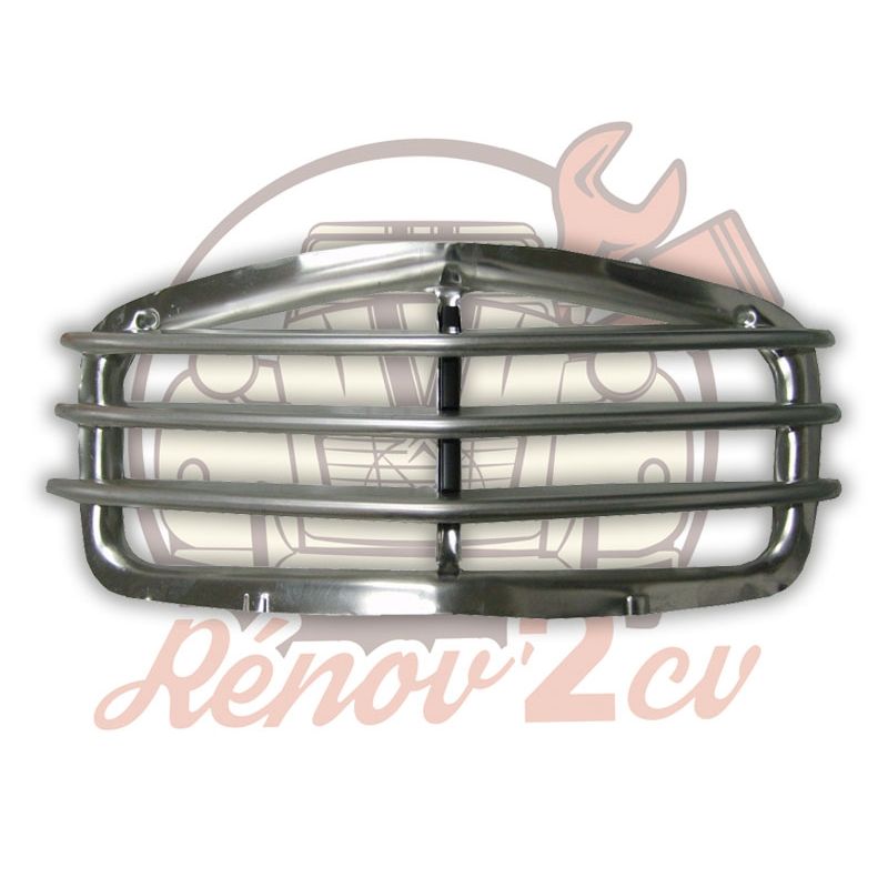 Calandre aluminium 3 barres moustache pour 2cv de 1965 à 1974