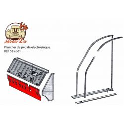 Plancher de pedale 2cv et AZU electrozingue AVANT 1970